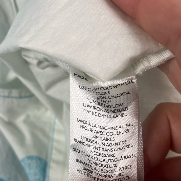 Anne Guest Pilcro Anthropologie Cyanotype Ruffle-Sleeve Buttondown Blouse size S - Picture 5 of 7